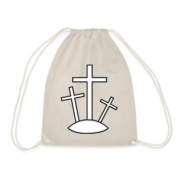 Three crosses on the hill - Drawstring Bag - nature - Front