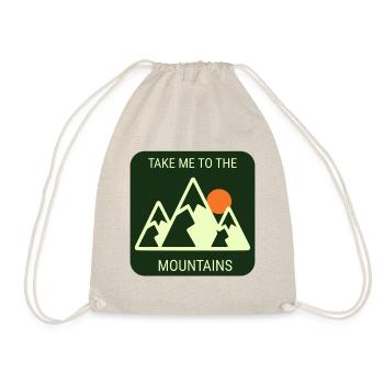 Take Me To The Mountains - Plain Version - Drawstring Bag - nature - Front