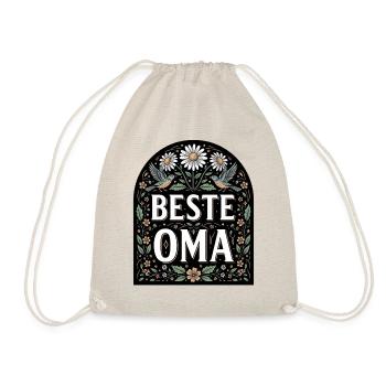 Beste Oma Geschenk für die liebste Großmutter - Turnbeutel - Natur - Vorne