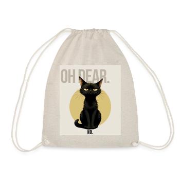 OH DEAR Sarcastic Black Cat Design - Turnbeutel - Natur - Vorne
