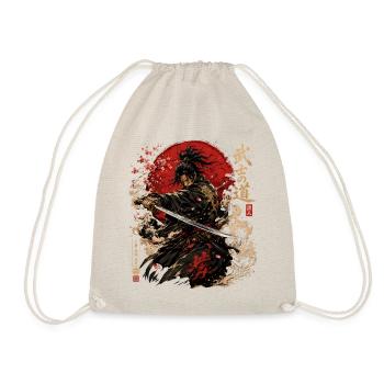 Samurai – Japan Warrior Streetwear Design - Turnbeutel - Natur - Vorne