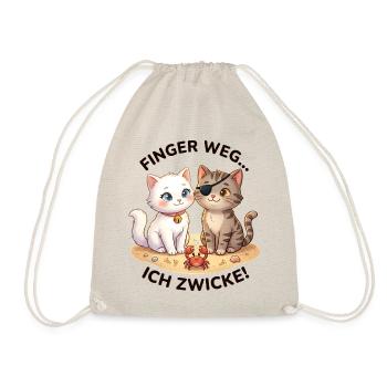Katzen Strand Krabbe Spruch - Turnbeutel - Natur - Vorne