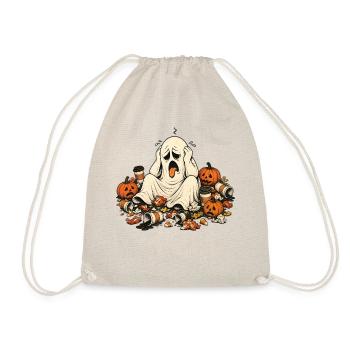 Halloween Ghost Coffee Pillow for Morning Grouches - Drawstring Bag - nature - Front