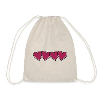 Symbole Hearts - Sac de sport léger - nature - Devant