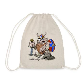 NORWAY VIKING T-shirts, textiles and gift ideas - Drawstring Bag - nature - Front