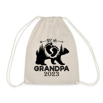 Werdender Opa 2023, 2023 werde ich Opa, 2023 Opa - Turnbeutel - Natur - Vorne