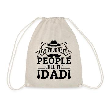 Sie Nennen mich Dad, Papa und Papi - Turnbeutel - Natur - Vorne