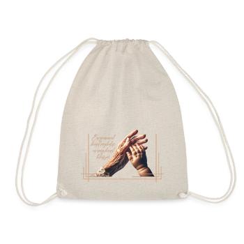 Une vieille main guide, une jeune main fait confiance - Sac de sport léger - nature - Devant