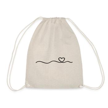 coeur ligne symbole petit coeur - Sac de sport léger - nature - Devant