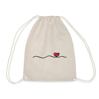 coeur ligne symbole coeur amour - Sac de sport léger - nature - Devant