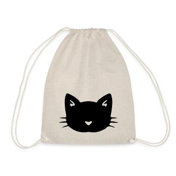 Chat Chat Face Chat Tête Chat ChatOn Gueule de bois - Sac de sport léger - nature - Devant