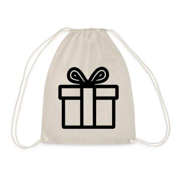 Geschenk-Icon-Box - Turnbeutel - Natur - Vorne