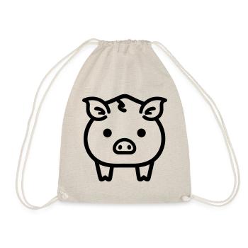 pig - Drawstring Bag - nature - Front