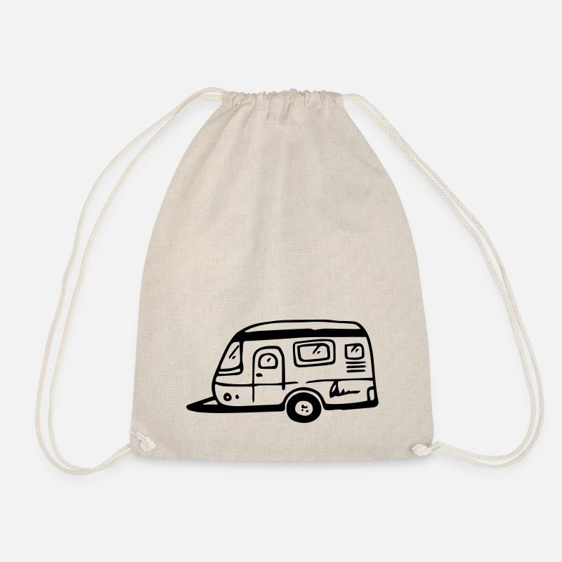 Wohnwagen Camping Wohnanhänger - Turnbeutel - Natur