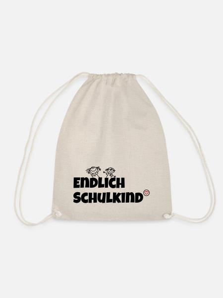 Endlich Schulkind - Turnbeutel - Natur
