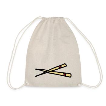 Essstäbchen chopsticks baguettes - Turnbeutel - Natur - Vorne