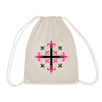 02 Kreuz Musketiere Ritter Könige - Turnbeutel - Natur - Vorne