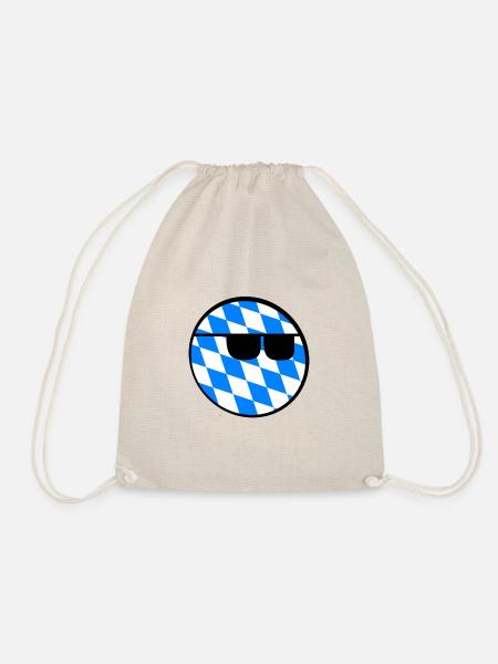 Bayrischer Emoji mit cooler Sonnenbrille - Turnbeutel - Natur
