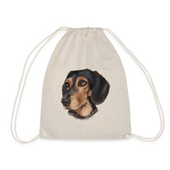 Tyrolean Bracke Hunting Dog Running Dog Aura - Drawstring Bag - nature - Front