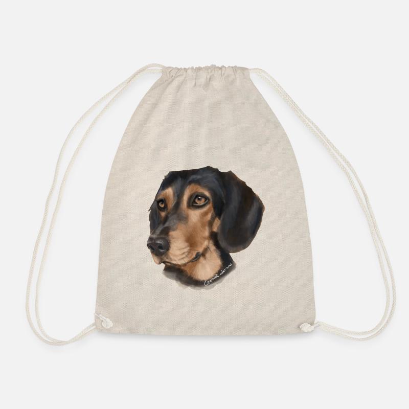 Tiroler Bracke Jagdhund Laufhund Aura - Turnbeutel - Natur