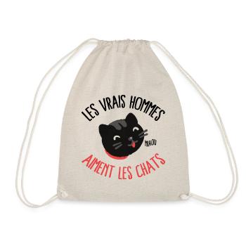 Homme chat humour - Sac de sport léger - nature - Devant
