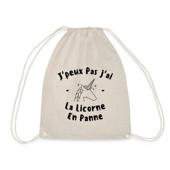 J peux pas j ai la licorne en pane - Sac de sport léger - nature - Devant