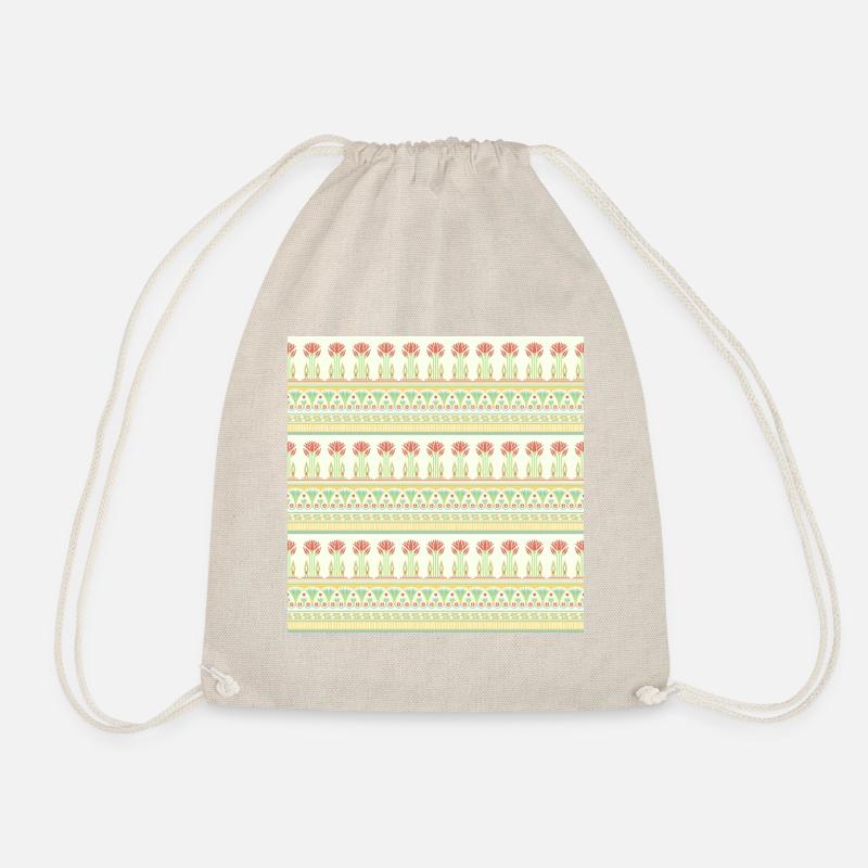EGYPTIAN Pattern I - Drawstring Bag - nature