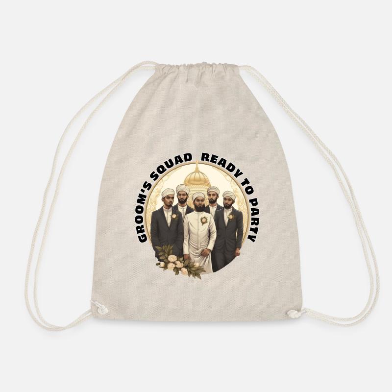 Groom's Squad - Ready To Party. - Drawstring Bag - nature