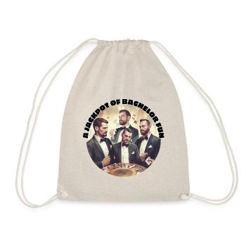 A Jackpot Of Bachelor Fun. casino groom - Drawstring Bag - nature - Front
