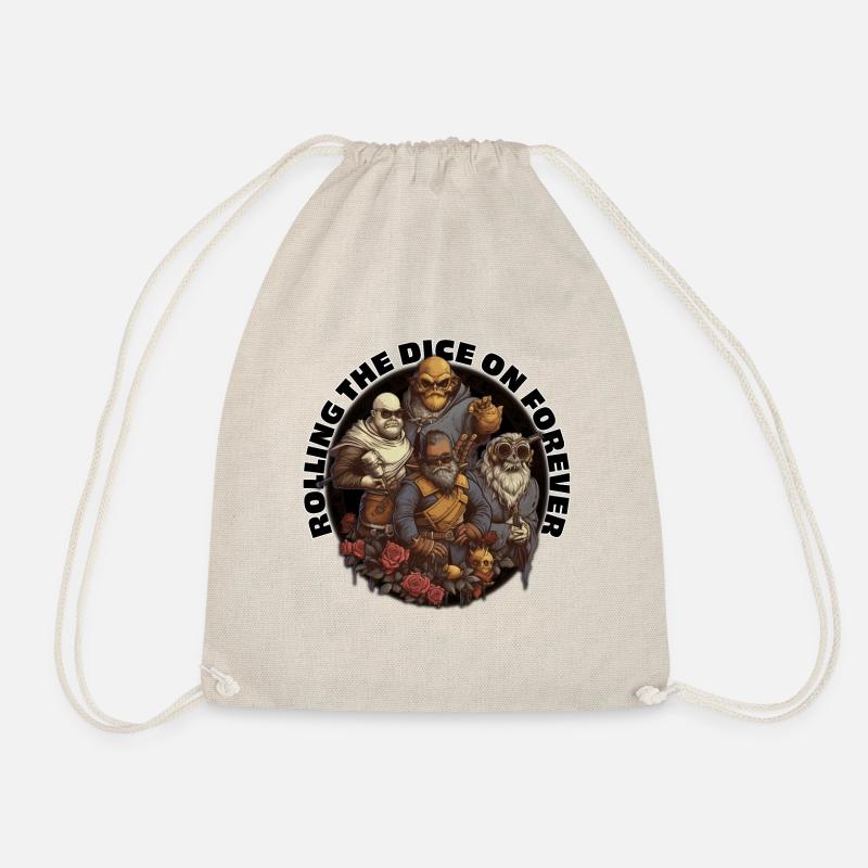 Rolling The Dice On Forever. TTRPG groom - Drawstring Bag - nature