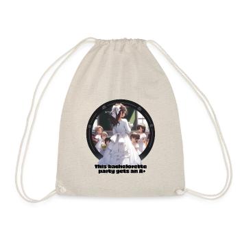 This Bachelorette Party Gets An A+. teacher bride - Drawstring Bag - nature - Front