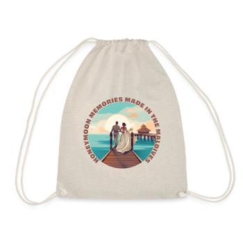 Honeymoon memories made in the maldives. - Drawstring Bag - nature - Front