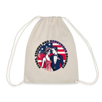 Stars, Stripes and honeymoon delights. - Drawstring Bag - nature - Front