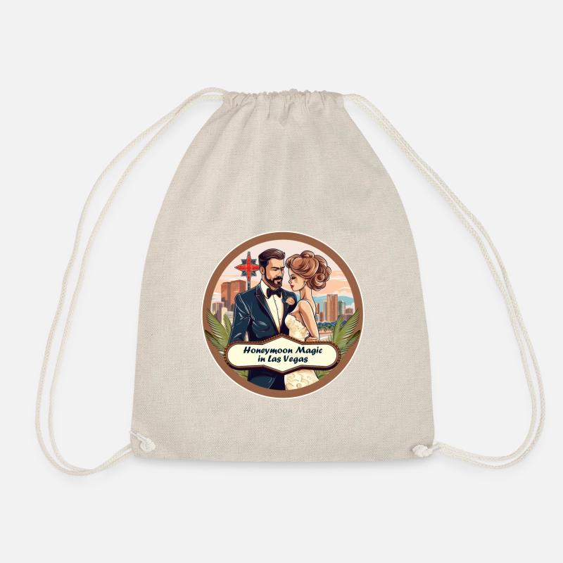 Honeymoon magic in Las Vegas. - Drawstring Bag - nature
