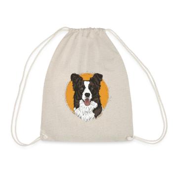 Border Collie - Drawstring Bag - nature - Front