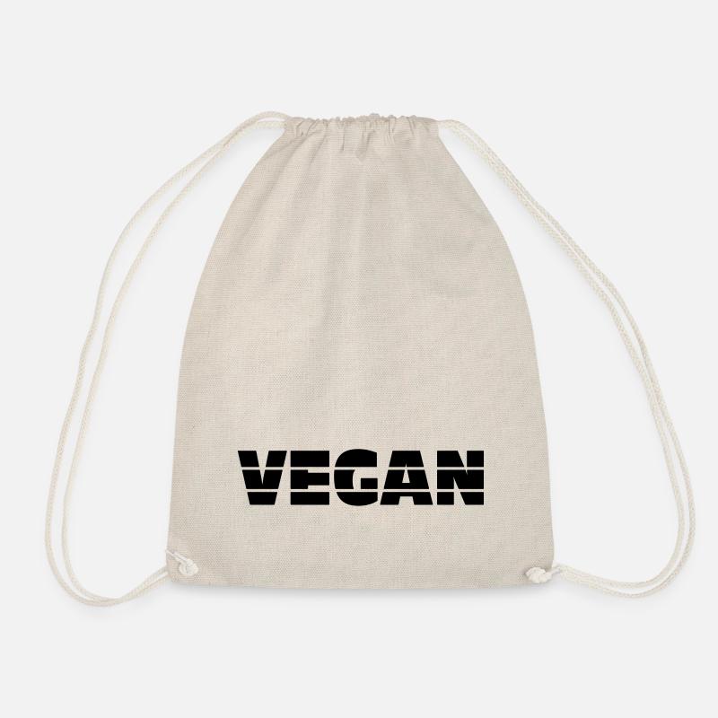 Vegan / Retro / Veganer - Turnbeutel - Natur
