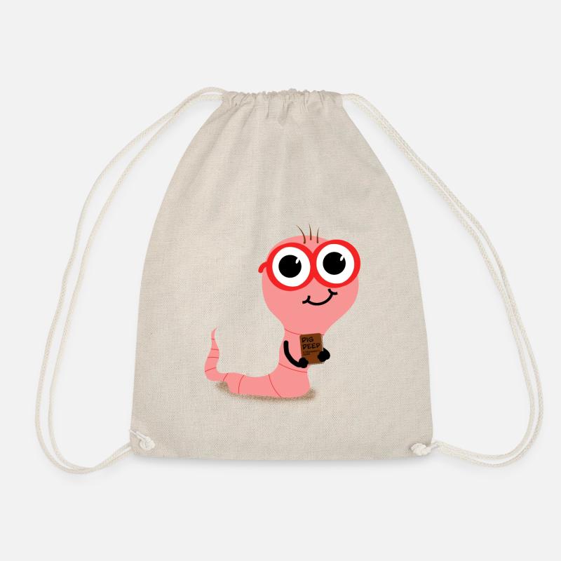 Bookworm - bookworm - Drawstring Bag - nature