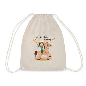 Fille chevaux équitation doux cadeau - Sac de sport léger - nature - Devant