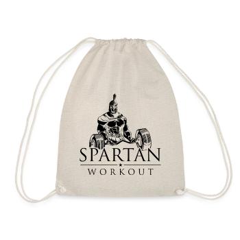 Spartan workout gym muscle fitness - Drawstring Bag - nature - Front