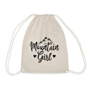 Mountains Girl Mountains Woman - Drawstring Bag - nature - Front