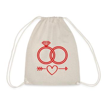 Anneaux de mariage symbole icône anneaux - Sac de sport léger - nature - Devant