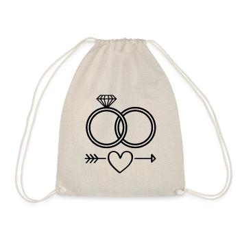 Anneaux de mariage symbole icône anneaux mariage - Sac de sport léger - nature - Devant