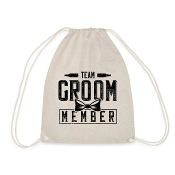 Groom Party Team Bräutigam - Turnbeutel - Natur - Vorne