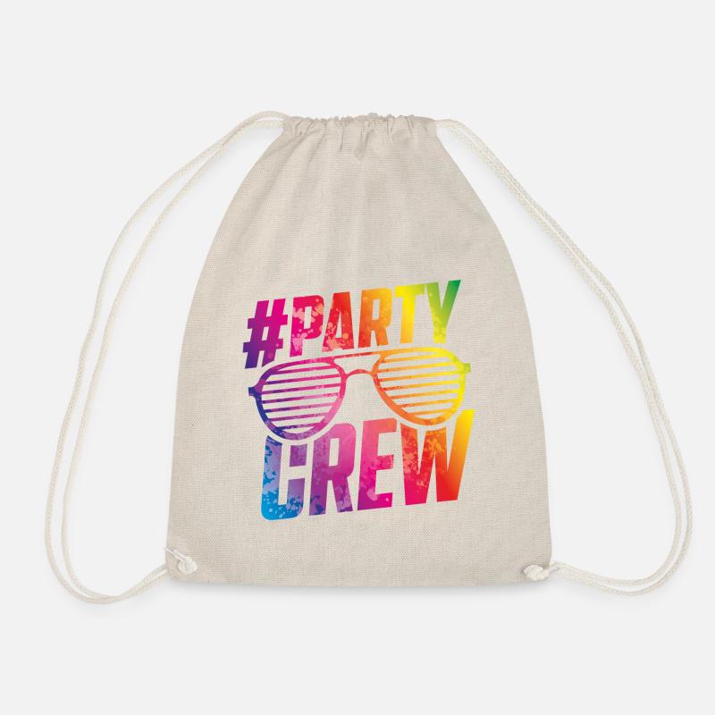 party crew bunt - Turnbeutel - Natur