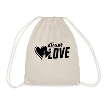 team love love hearts heart - Drawstring Bag - nature - Front
