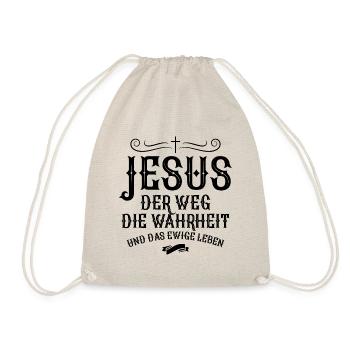 Jesus Christus Weg Wahrheit - Turnbeutel - Natur - Vorne