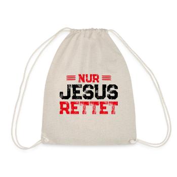 Nur Jesus Rettet - Turnbeutel - Natur - Vorne