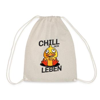 ente quietscheente chill dein leben comic - Turnbeutel - Natur - Vorne