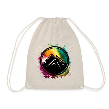 mountain berge symbol bunt klecks - Turnbeutel - Natur - Vorne