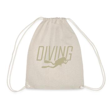 Diving Logo Scuba Dive - Drawstring Bag - nature - Front